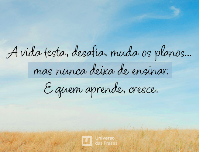 Frase de reflexão sobre a vida