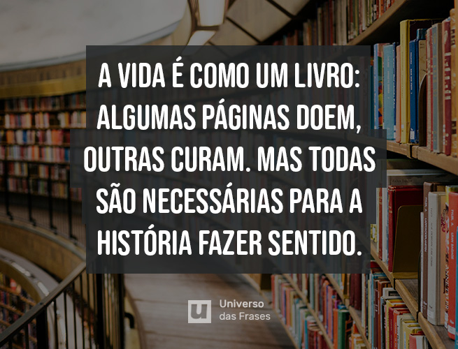 Frase de reflexão sobre a vida