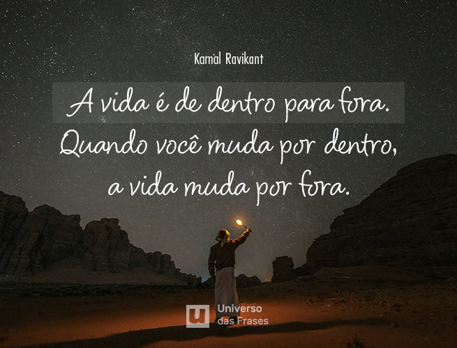 Frase de reflexão sobre a vida