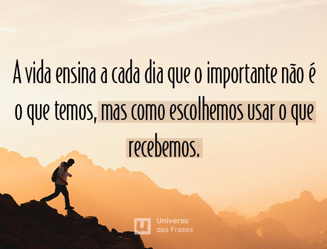 Frase de reflexão sobre a vida