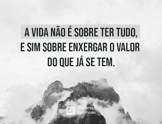 Frase de reflexão sobre a vida