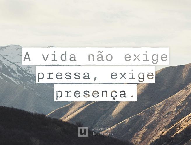 Frase de reflexão sobre a vida